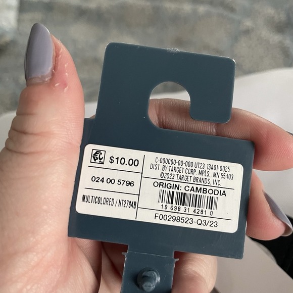 Universal Threads Crossbody Wide Adjustable Strap Black Tan Stripe Black Pouch - Picture 3 of 9